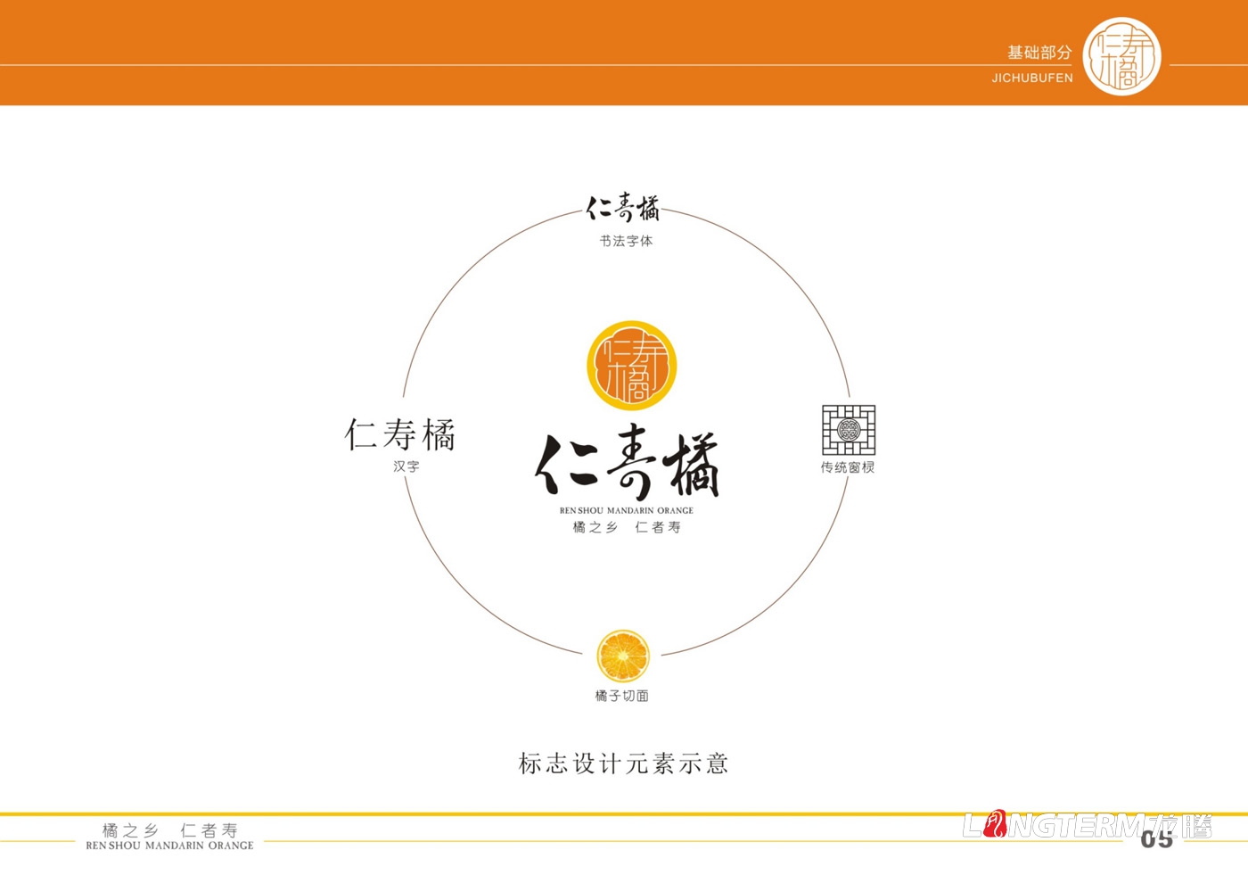 仁壽橘VI設(shè)計(jì)|橘子水果標(biāo)志設(shè)計(jì)